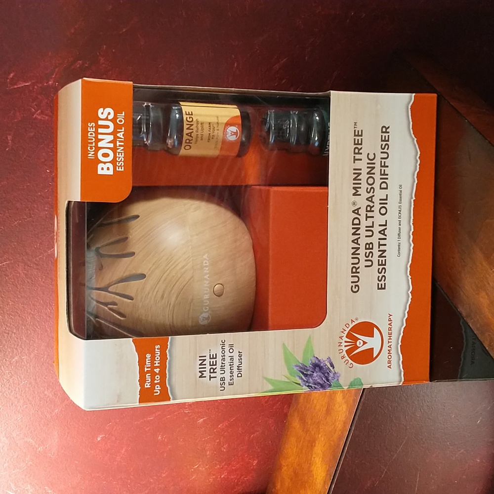Gurunanda Mini Tree USB Ultrasonic Essential Oil Diffuser - NIB